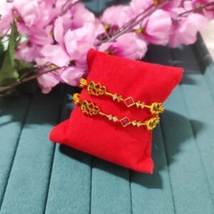 Peacock design Golden Polish Bangles