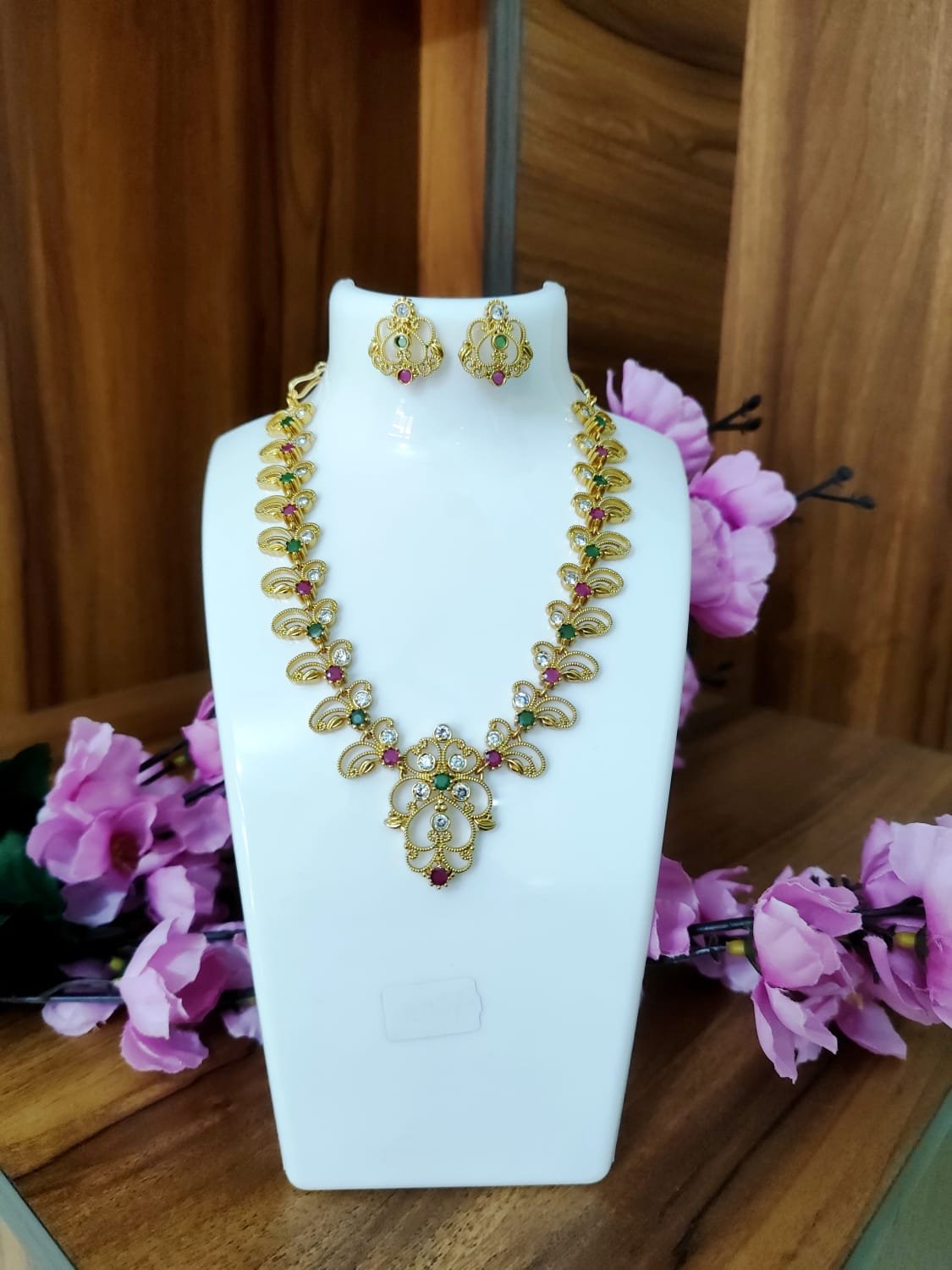 Traditional Golden colour necklace set