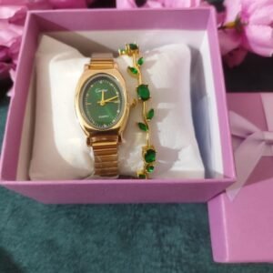 Anti tarnish Combo Watch with Tulip bracelet