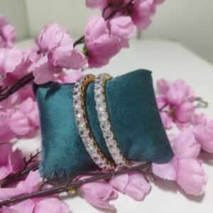 Solitaire Openable American diamond Bangles