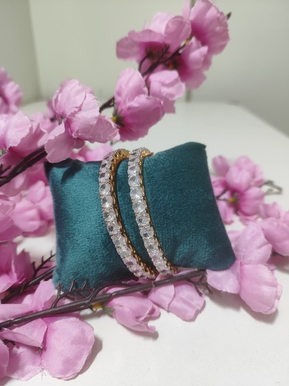 Solitaire Openable American diamond Bangles