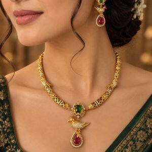 Peacock design Golden Polish Hasli