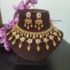 Rajwadi necklace set with Enameled Work - Thumbnail Image 2
