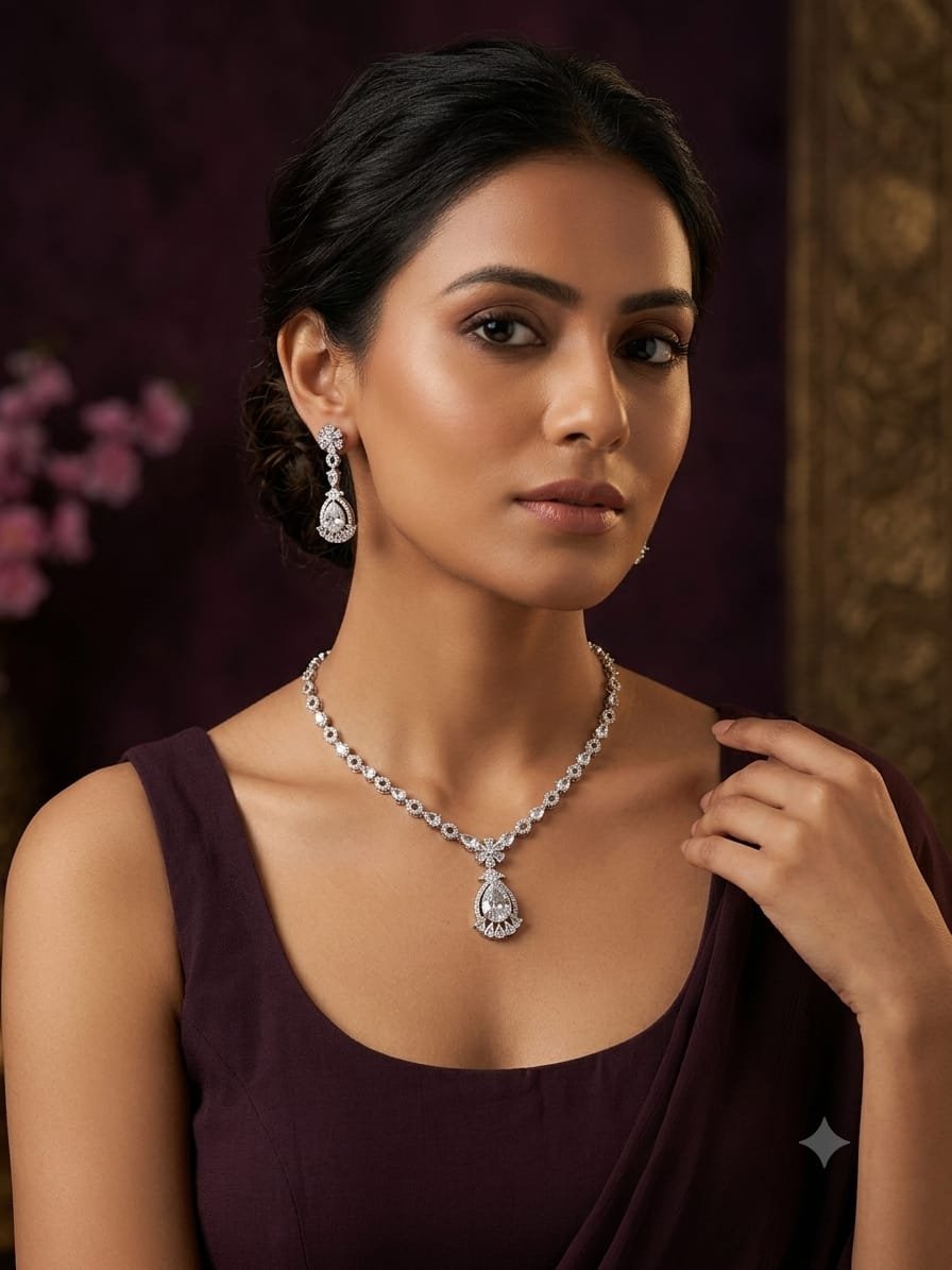 American diamond necklace set - Image 1